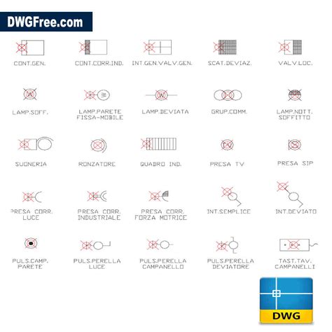 residential electrical symbols AutoCAD blocks